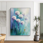 Dandelion Blooms Soft - Colored Floral Abstract Painting GAB0300