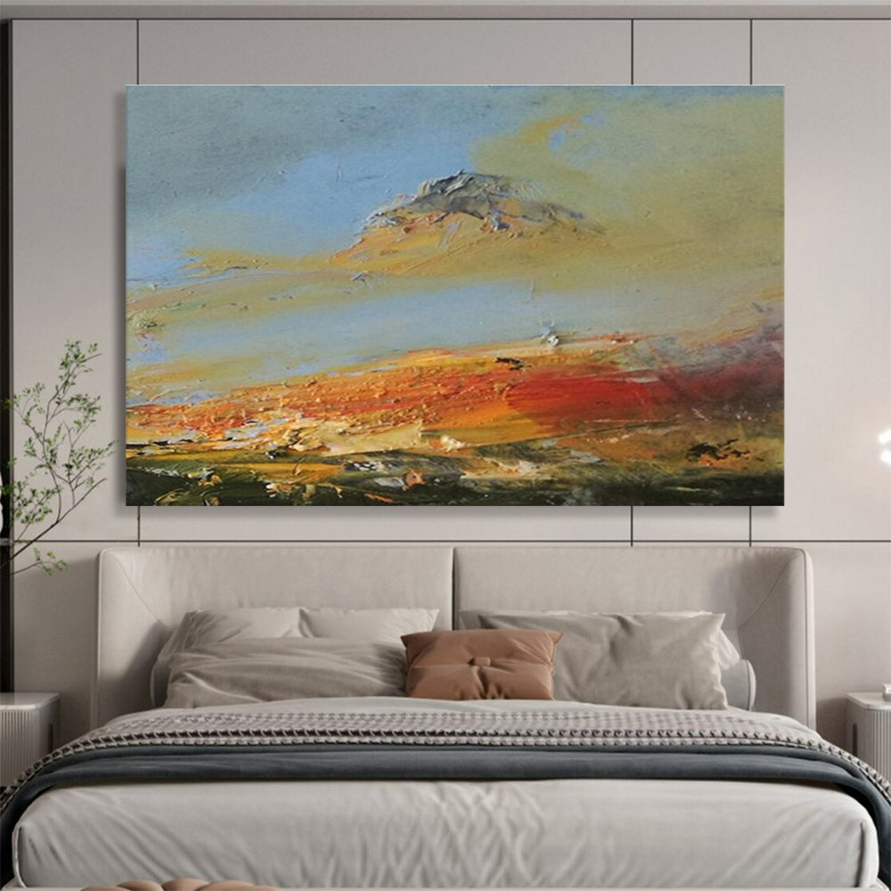Mountain and Sky Abstract Landscape Painting for Nature - Inspired Spaces YHT038