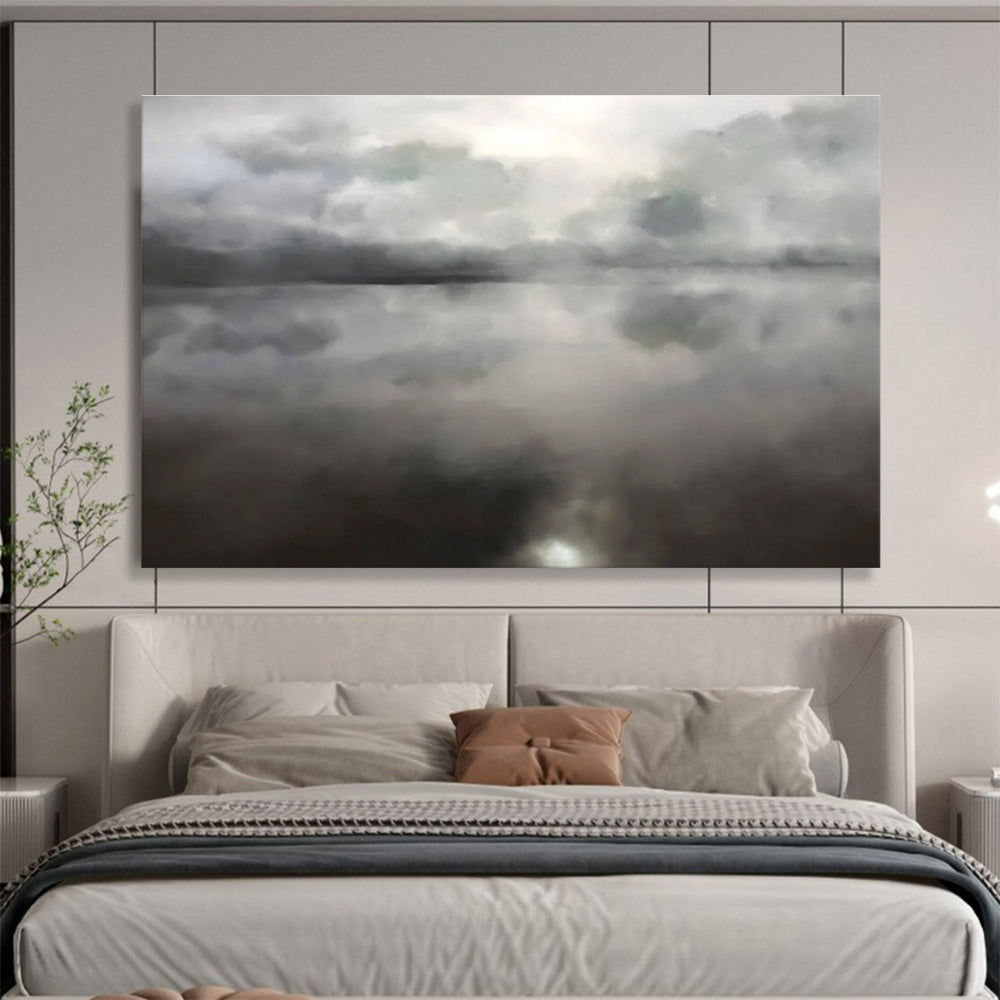 Misty Lake Abstract Painting for Lakeside Studies YHT124