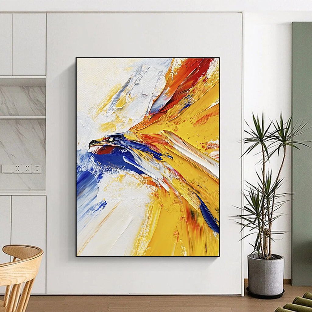Colorful Eagle - Themed Abstract Painting for Patriotic Spaces GAB0900