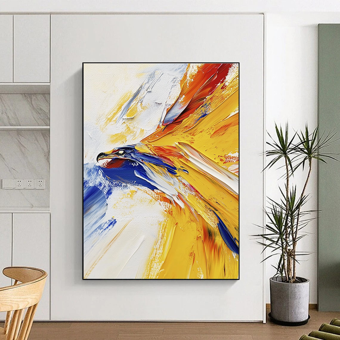 Colorful Eagle - Themed Abstract Painting for Patriotic Spaces GAB0900