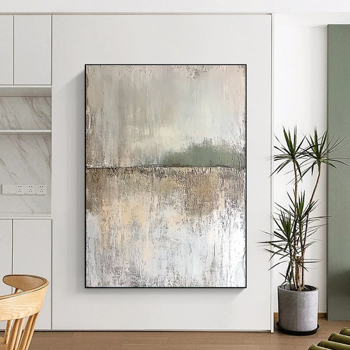 Textured Neutral Abstract Painting with Timeless Charm WINK703