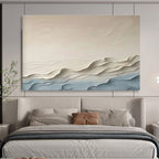 Textured Wave Abstract Painting for Modern Beach House Decor YHT253