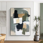 Earth - Toned Abstract Painting with Warm Harmony WINK695