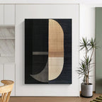 Geometric Textured Rug - like Abstract Painting with Artisanal Charm WINK180