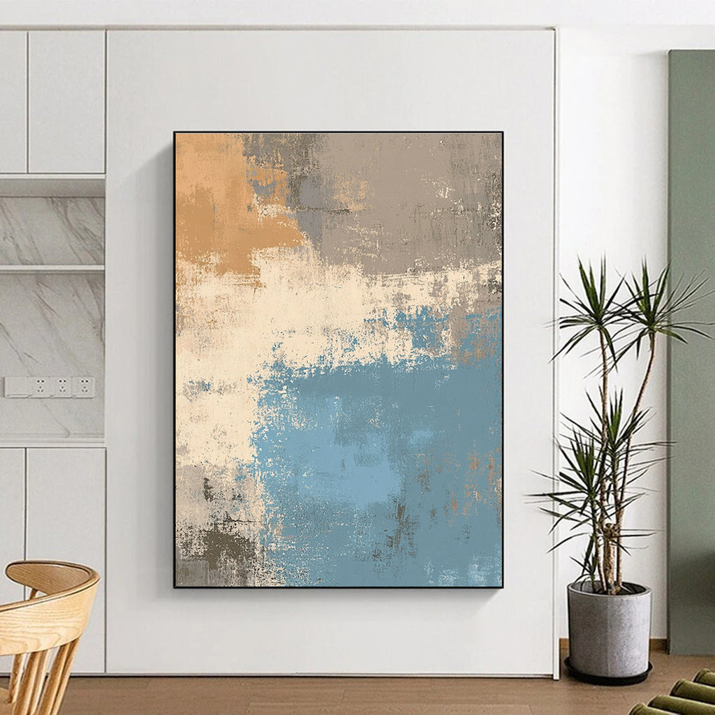 Earthy Tones Abstract Painting with Rustic Calm WINK334