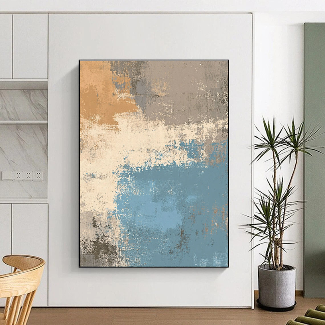 Earthy Tones Abstract Painting with Rustic Calm WINK334