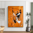 Dynamic Line - Driven Abstract Painting for Industrial - Style Spaces GAB0877