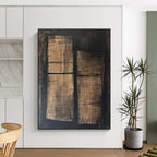 Textured Dark Abstract Painting for Industrial - Style Home Theaters GAB1176