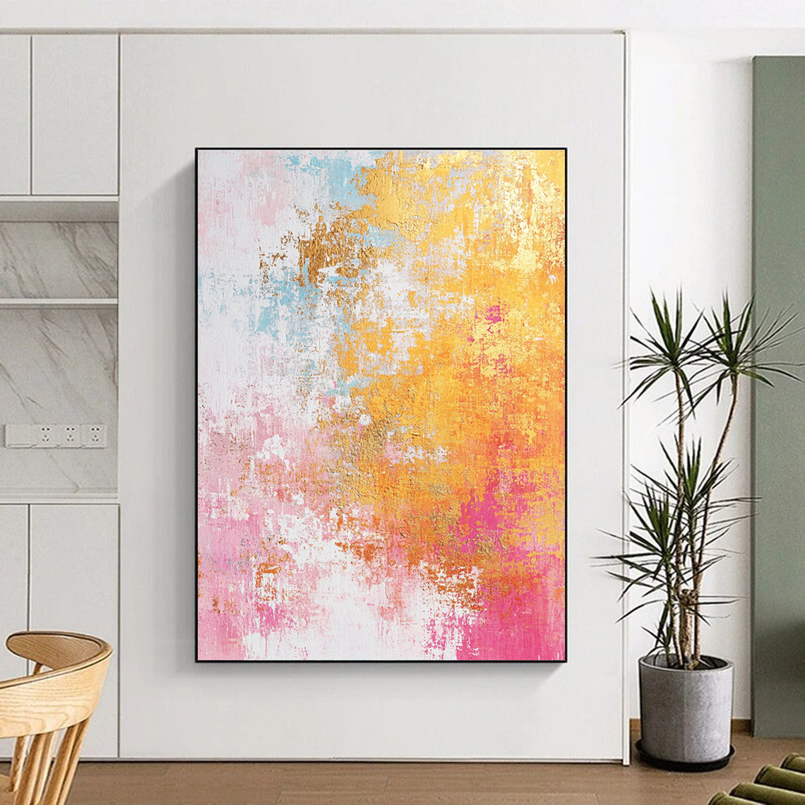 Colorful Abstract Blend Painting with Vibrant Harmony WINK331