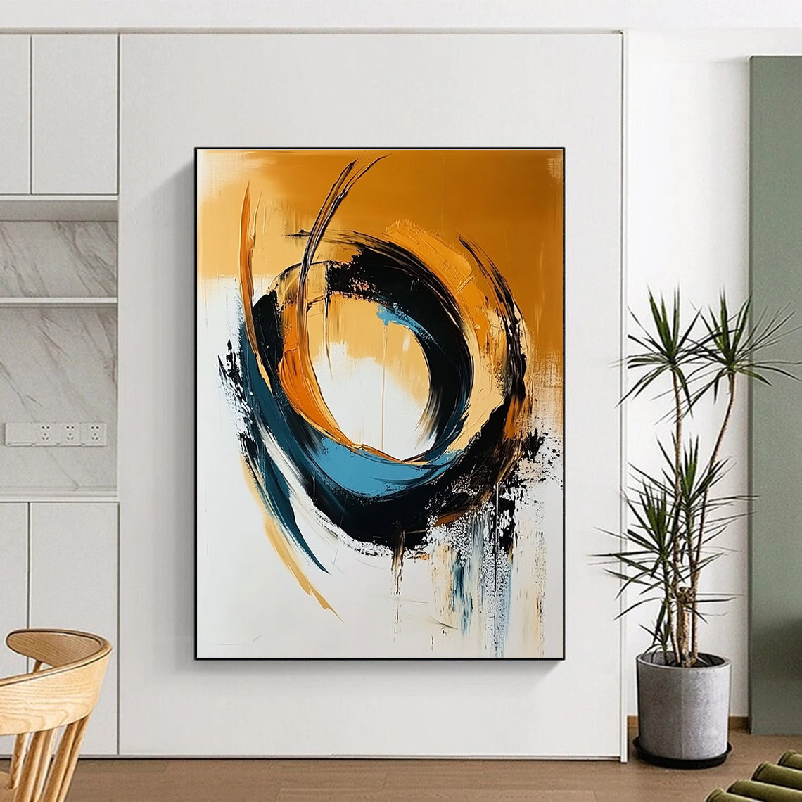 Dynamic Swirls Abstract Painting for Energetic Studios GAB1086
