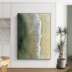 Aerial Beach View Realistic Abstract Painting for Nautical Enthusiasts GAB1476