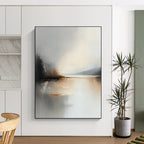 Soft Lake Abstract - Dreamy Landscape Abstract Art GAB0521
