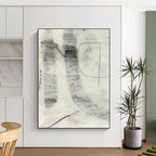 Monochromatic Textured Abstract Painting for Modern Art Galleries HENG213