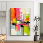 Bright Colorful Abstract Painting with Lively Strokes WINK671