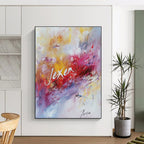 Colorful Abstract with Signature Painting for Personalized Home Studios GAB1229