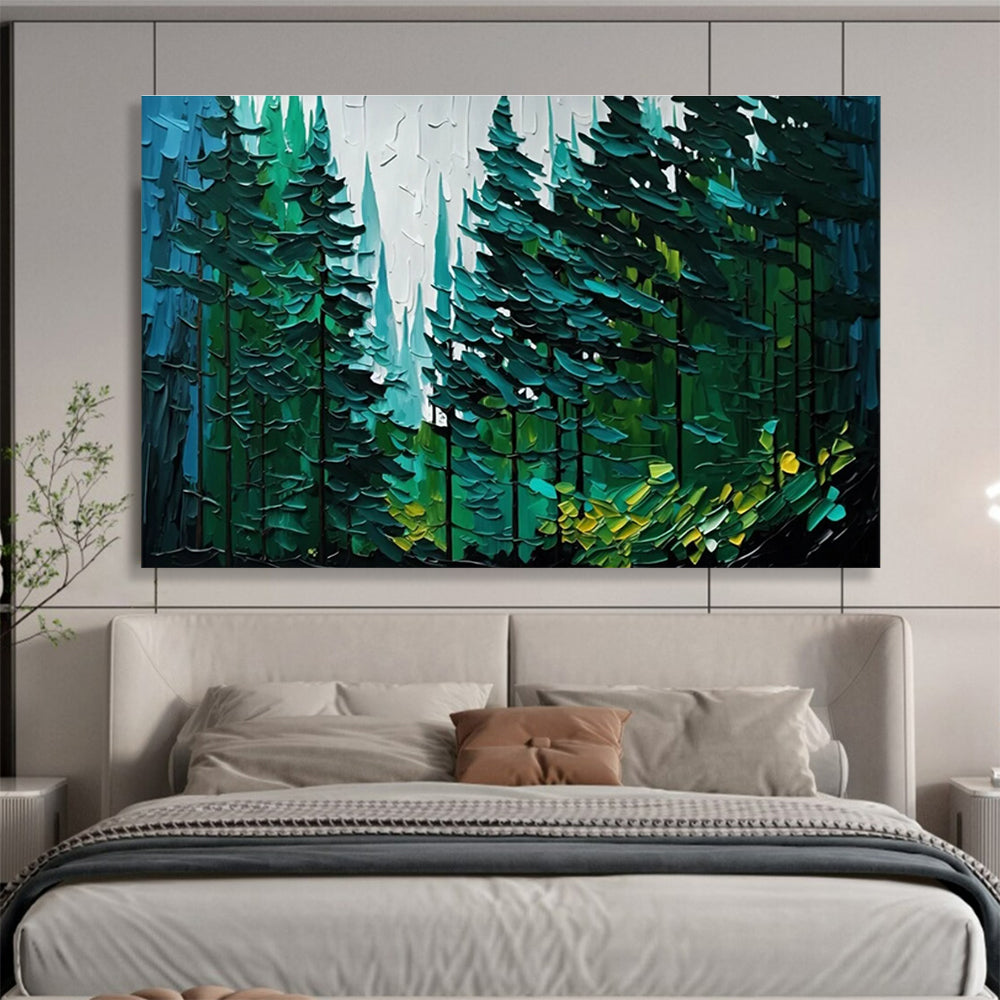 Feather Sophistication Abstract Painting for Sophisticated Bedroom Sanctuaries YHT308