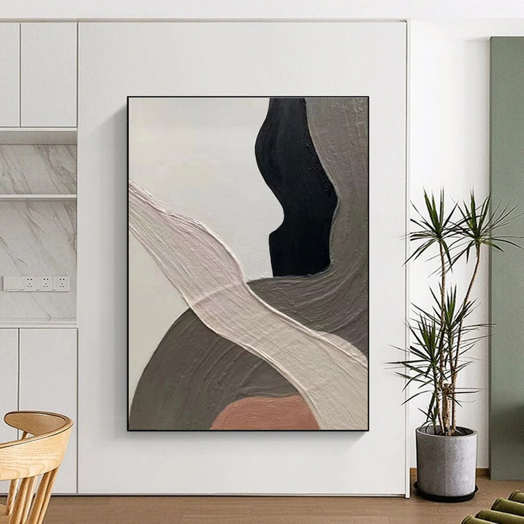 Close - Up Color - Block Abstract Painting for Modern Art Studios HENG523