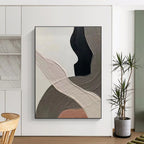 Close - Up Color - Block Abstract Painting for Modern Art Studios HENG523