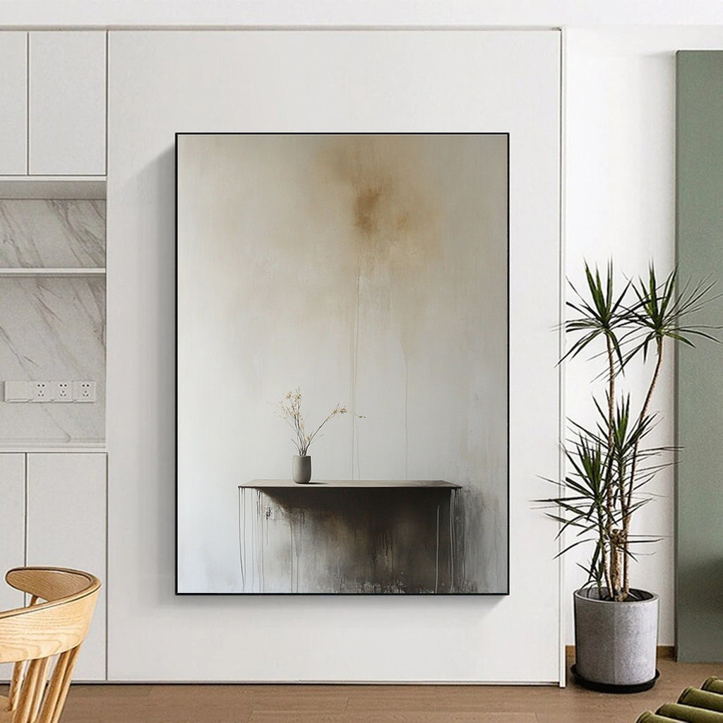 Serene Abstract Vase Painting for Calming Bedrooms GAB1114