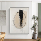 Minimalist Line Abstract Painting with Quiet Contemplation WINK784