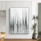 Gray and Black Dripping Paint Abstract Painting for Industrial - Chic Bars GAB0819