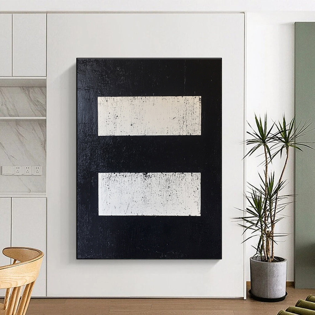 Minimalist - Striped Abstract Painting with Monochromatic Palette WINK876
