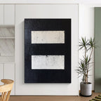 Minimalist - Striped Abstract Painting with Monochromatic Palette WINK876