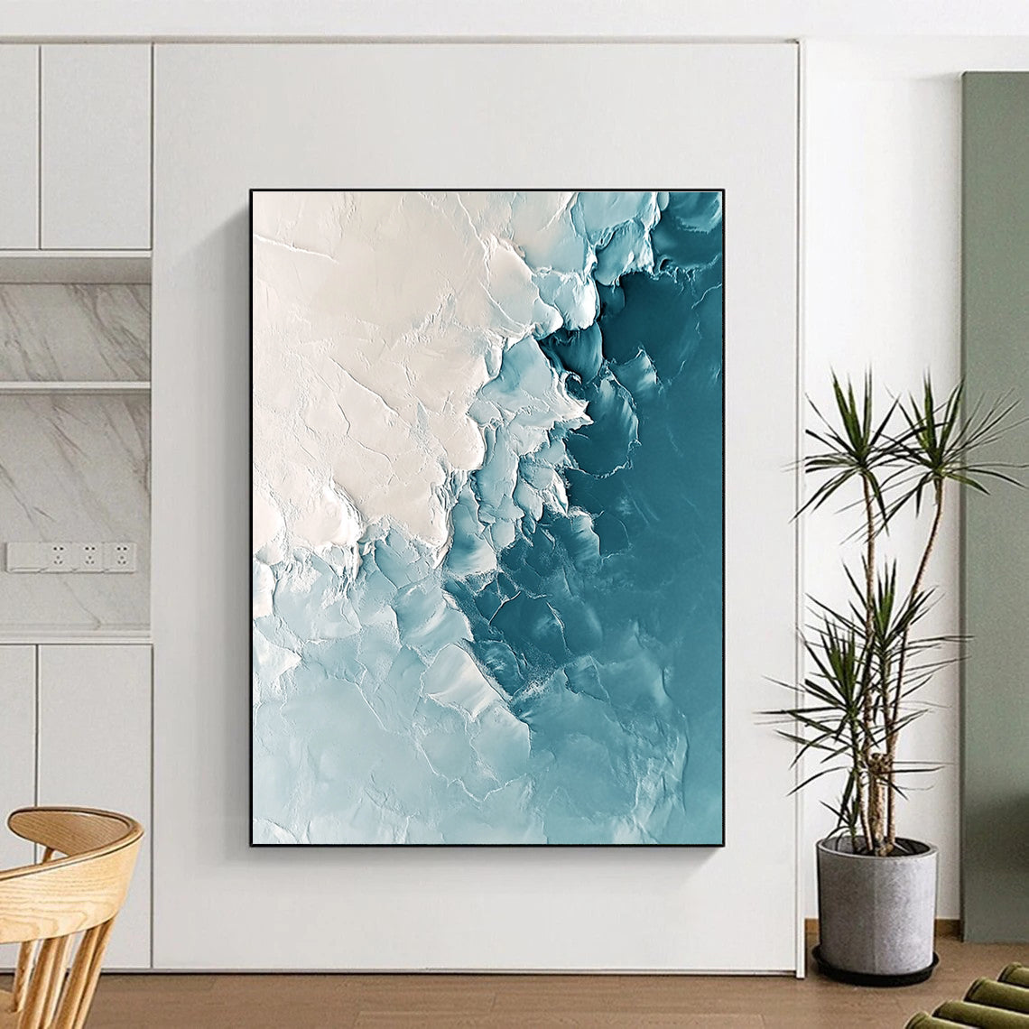 Arctic Ice Abstract Painting for Modern Living Rooms GAB0770