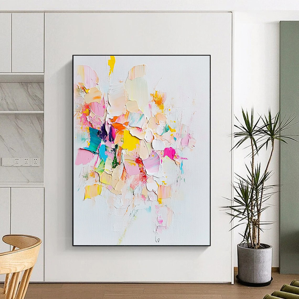 Pastel Colorful Abstract Painting with Playful Palette WINK657