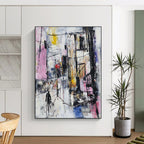 Vibrant Abstract Street Scene Painting for Art - Centric Bars GAB1138