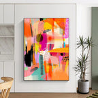 Vibrant Color Collage Abstract - Energetic Modern Abstract Art GAB0481