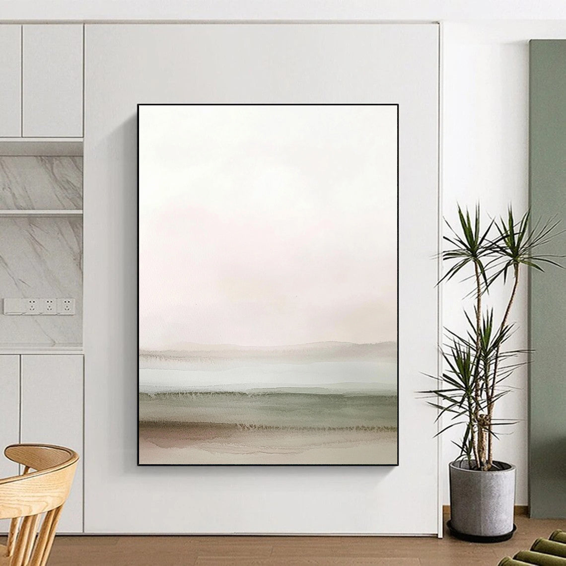Soft Pastel Landscape - Subtle Watercolor Art GAB0402