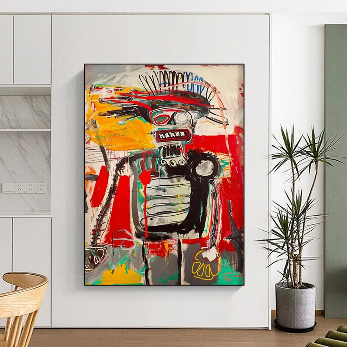 Abstract Robot Figure Painting for Tech - Inspired Workspaces HENG094