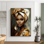 Cultural Portrait Abstract Painting with Rich Patterns GAB0008