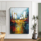 Cityscape Abstract - Vibrant Urban Landscape Art GAB0540