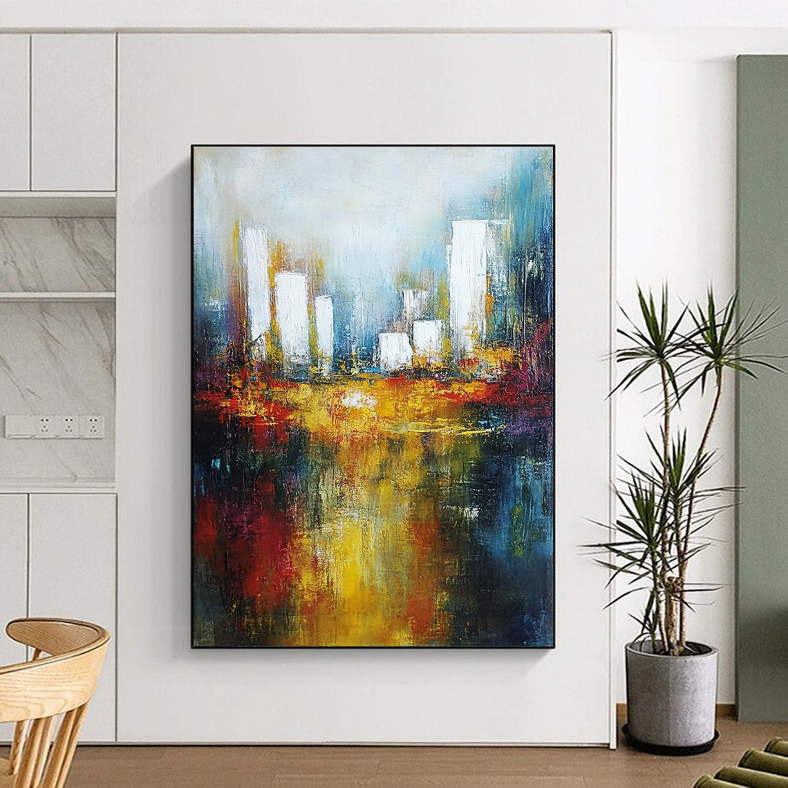 Cityscape Abstract - Vibrant Urban Landscape Art GAB0540