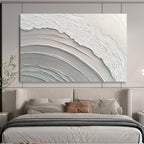 Gray & White Textured Waves  Monochrome Movement ABS043
