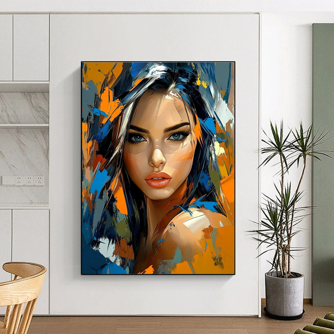 Colorful Portrait Abstract Painting for Modern Art Lounge Spaces GAB1309