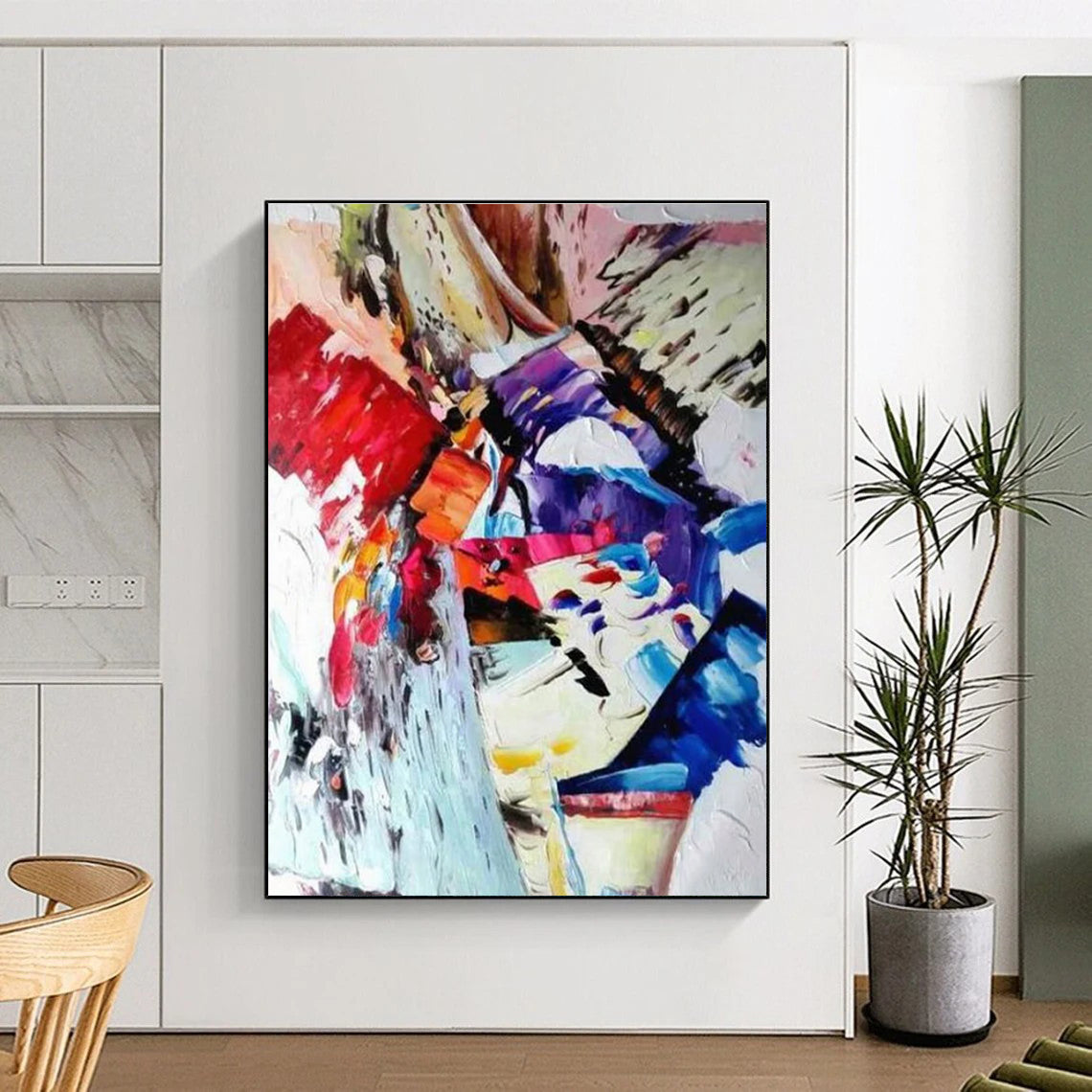 Colorful Abstract Composition Painting for Modern Living Rooms HENG420