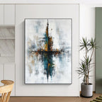 Reflective Abstract Form - Symmetrical Abstract Painting GAB0644