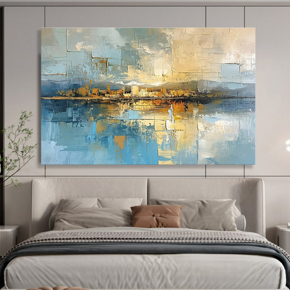 Cityscape Abstract Reflection Painting for Urban Lofts YHT049