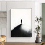 Silhouette on a Path Thought - Provoking Abstract Painting GAB1393