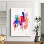Colorful Watercolor Abstract Painting with Fluid Beauty WINK735