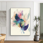 Vibrant Abstract with Gold Abstract Painting with Lively Sophistication WINK276