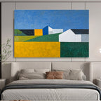 Colorful Rural Landscape Abstract  Vibrant Countryside ABS102