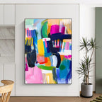 More Colorful Abstract Painting with Enhanced Vibrancy WINK577