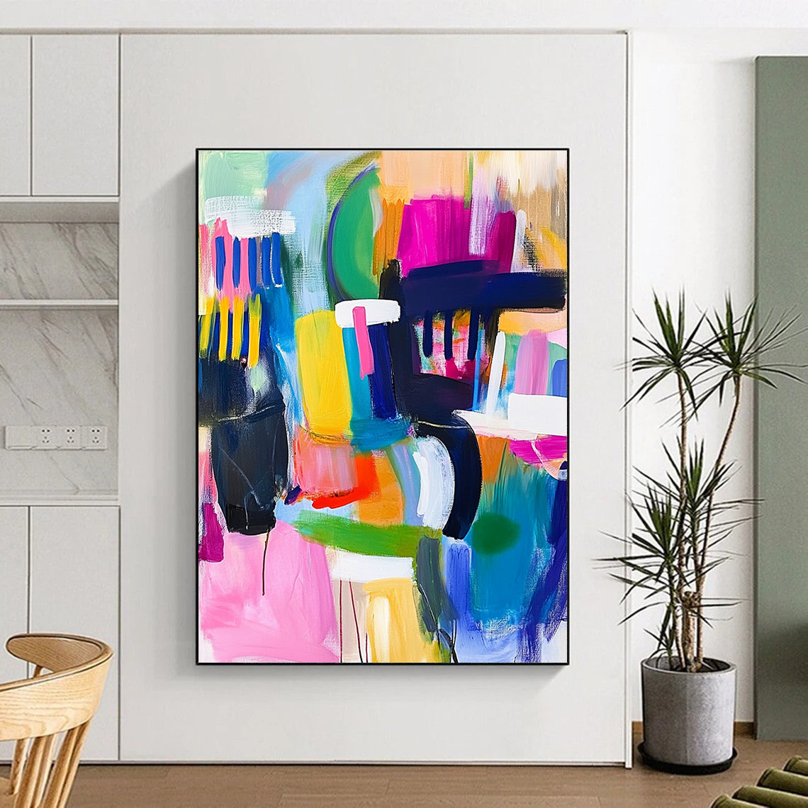 More Colorful Abstract Painting with Enhanced Vibrancy WINK577