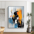 Dynamic Figure Abstract Painting with Expressive Energy WINK798