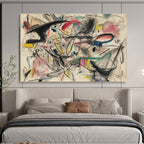 Colorful Chaotic Abstract Painting with Dynamic, Expressive Energy ABS461